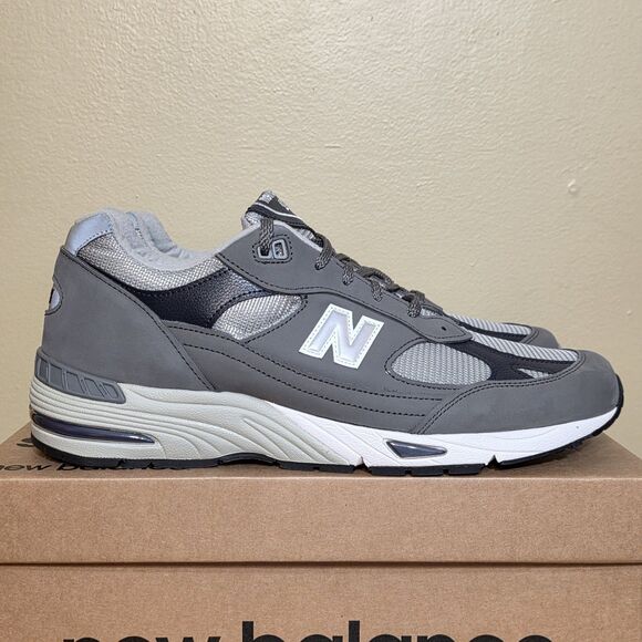 New Balance 991 Made in UK Castlerock Grey Navy M991GNS Men\'s Size 13 MiUK